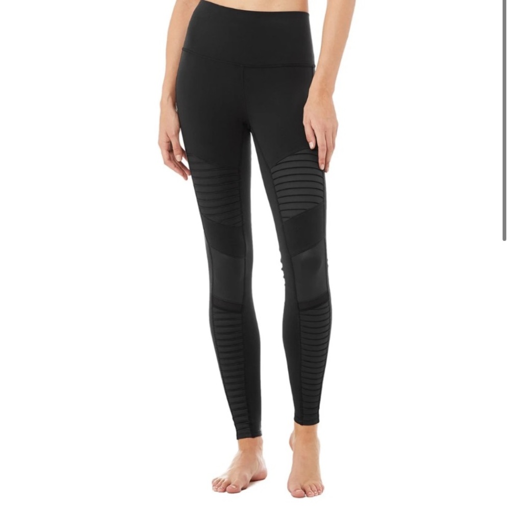 Black Alo high waisted Motto Leggings
